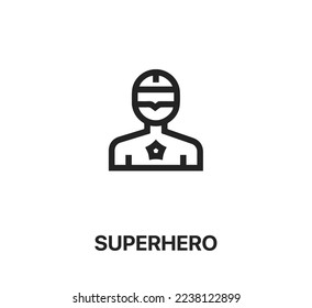 superhero icon vector. Linear style sign for mobile concept and web design. superhero symbol illustration. Pixel vector graphics - Vector.