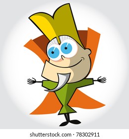 Superhero Illustration vector cartoon comic