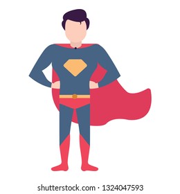 Superhero kid, symbol, element, sign. Shield, emblem superman. Kid hero illustration