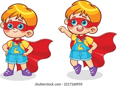 Superhero kids superheroes in cape children.