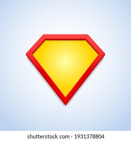 Superhero logo isolated on light background. Vector template for your design.