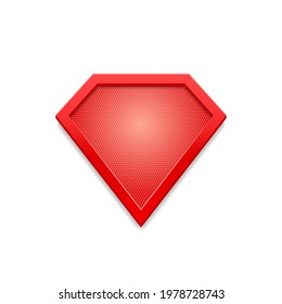 Superhero logo isolated on white background. Vector template for your design.