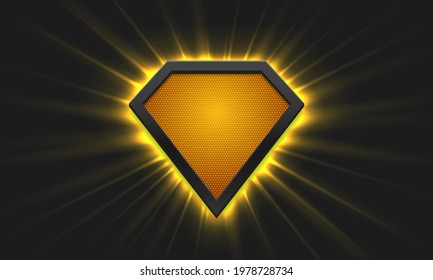 Superhero Logo On Dark Background. Vector Template For Your Design.