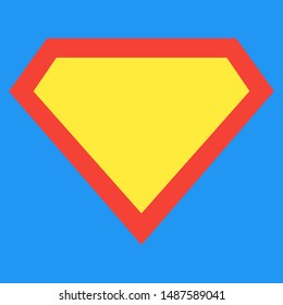 Superhero Logo Template Bright Blue Background Stock Vector (Royalty ...