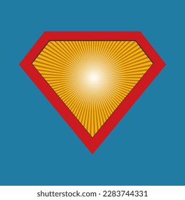 Superhero logo template on blue background