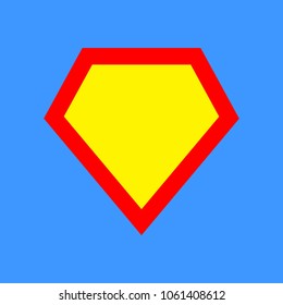 Superhero Logo Template Red Yellow Blue Stock Vector (Royalty Free ...