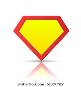 Superhero logo template. Red and yellow 