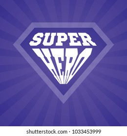 Superhero logo template. Vector superhero icon