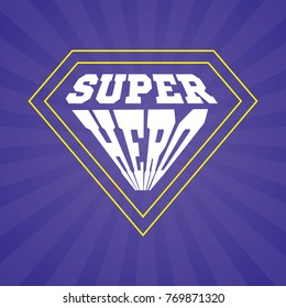 Plantilla de logotipo de superhéroe. Icono de superhéroe vectorial