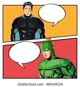 Superhero man cartoon design