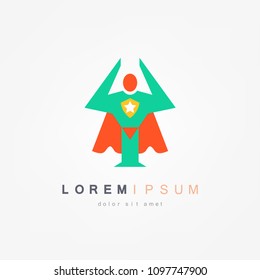 Superhero. Man. Vector illustration
