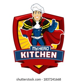 superhero mascot cartoon in vector