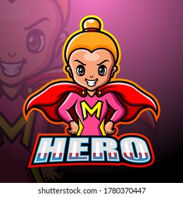 Superhero mascot esport logo design