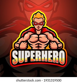 Superhero mascot esport logo design