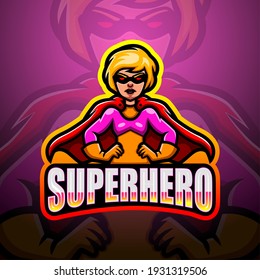 Superhero mascot esport logo design