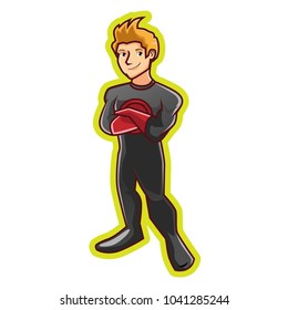 Superhero Mascot Vector Illustration