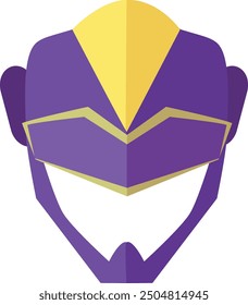 Superhero mask color icon. Superpower helmet symbol