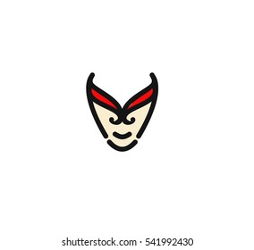 Superhero mask for face character in flat style.