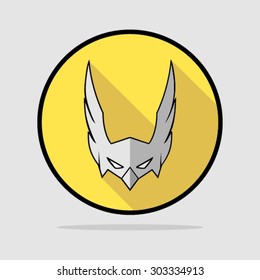 superhero mask, flat sign