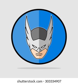 superhero mask in flat style