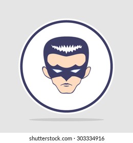 superhero mask in flat style