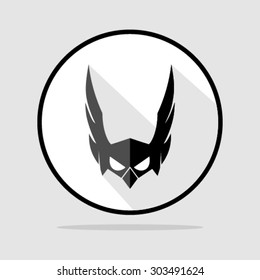 superhero mask in flat style