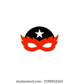 Superhero mask in flat style. Vector illustration.