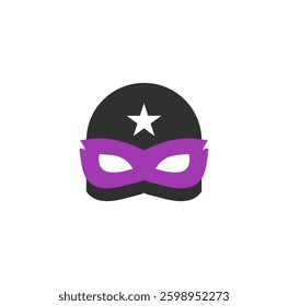 Superhero mask in flat style. Vector illustration.