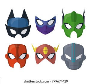 Superhero mask icons