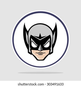 superhero with mask, vector illustration