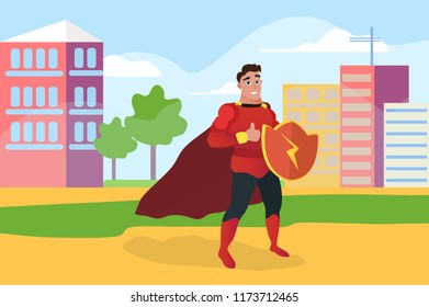 Superhero men vector cartoon character. Men wearing colorful costume of superhero retro isolated on white background . Cartoon vector illustration