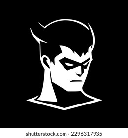 Superhero - Minimalist and Flat Logo - Vector illustration
