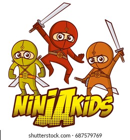 Superhéroe niños Ninja superhéroe de dibujos animados de Japón