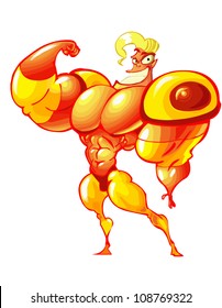Superhero on a white background