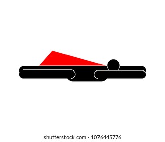 Superhero Pictogram. Super hero sign symbol. Man flying icon. guy Incredible Abilities. Vector illustration