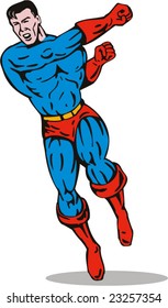 Superhero punching