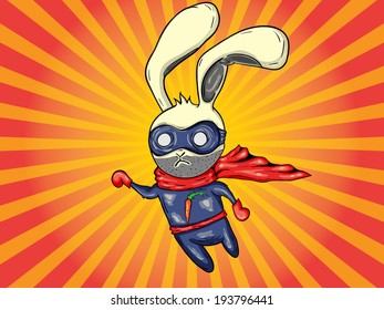 Superhero rabbit animal cloak fly mask bandage costume