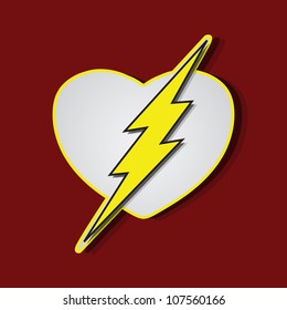 Superhero Shields Shaped Like A Hearts, Symbol For Strong Love, Eps10 Vector