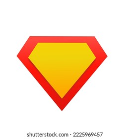 Superhero sign. Comic book hero icon, shield symbol. Vector illustration