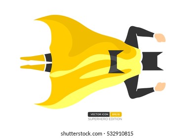 Superhero Silhouette Vector with Bat Character. Flying Fast Position. Vector Illustration eps.10