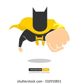 Superhero Silhouette Vector with Bat Character. Vector of People icon. Vector Illustration eps.10