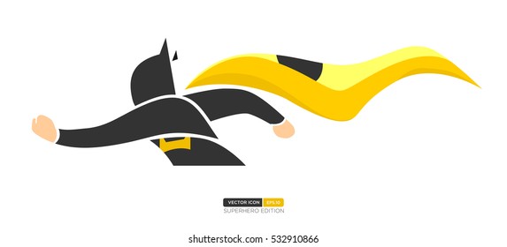 Superhero Silhouette Vector with Bat Character. Ready for Flying. Vector Illustration eps.10