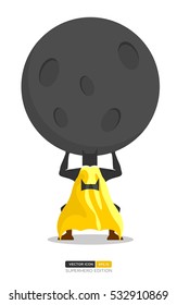 Superhero Silhouette Vector with Bat Character. 
Superhero lifting weights activity. Vector Illustration eps.10