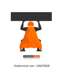 Superhero Silhouette Vector. Vector of People icon. Vector Illustration eps.10