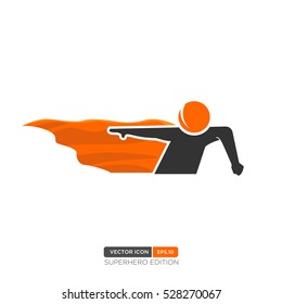 Superhero Silhouette Vector. Vector of People icon. Vector Illustration eps.10