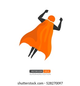 Superhero Silhouette Vector. Vector of People icon. Vector Illustration eps.10