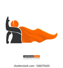 Superhero Silhouette Vector. Vector of People icon. Vector Illustration eps.10