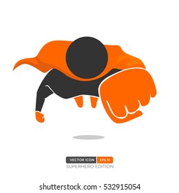 Superhero Silhouette Vector. Vector of People icon. Vector Illustration eps.10