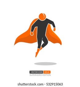 Superhero Silhouette Vector. Vector of People icon. Vector Illustration eps.10