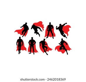 Superhero Silhouettes, art vector design 